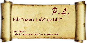 Pénzes László névjegykártya