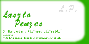 laszlo penzes business card